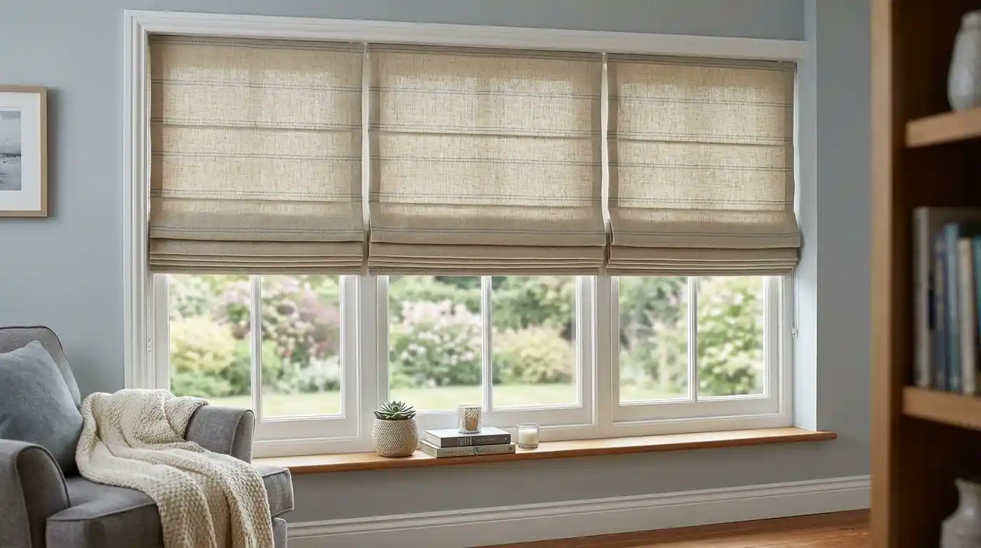 Stylish Manual Roman Blinds Dubai