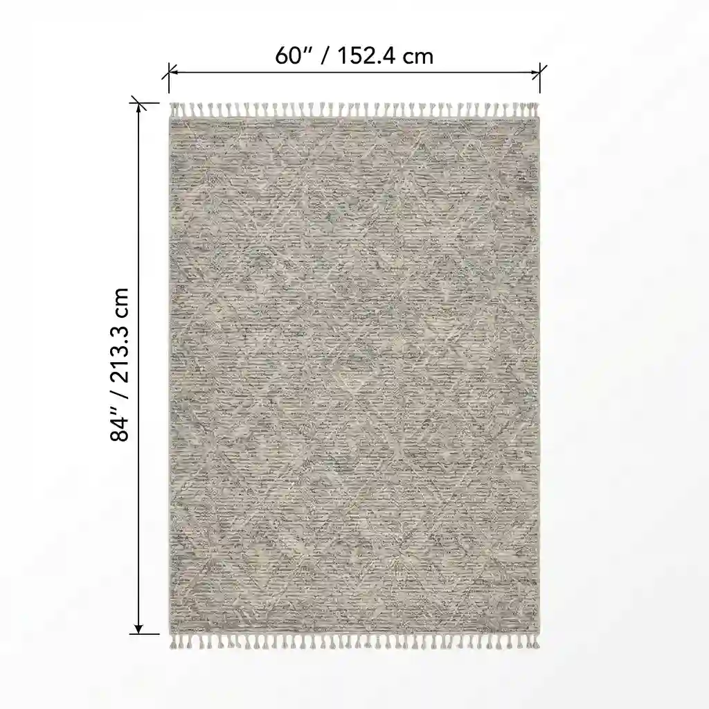 5×7 ft living room carpet size example for a Dubai apartment