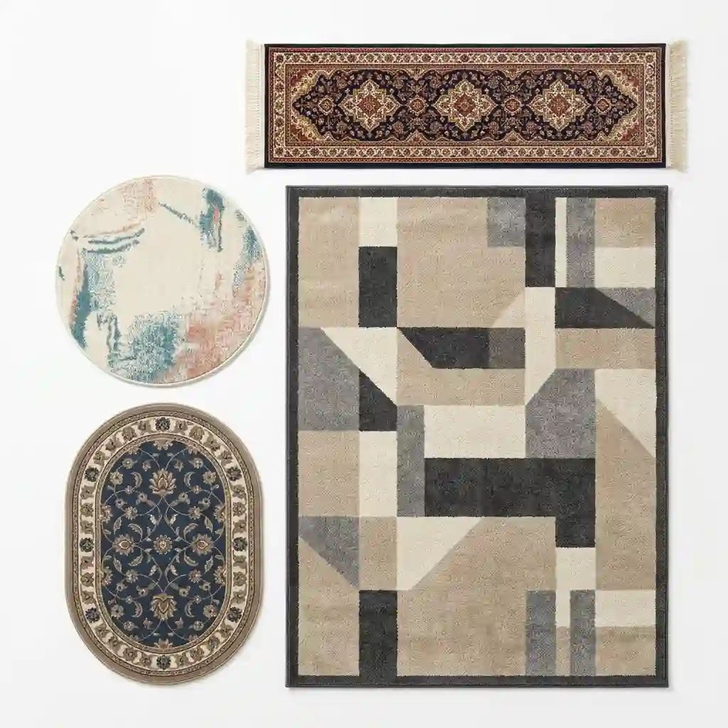 Custom size carpet cut to fit a Dubai living room