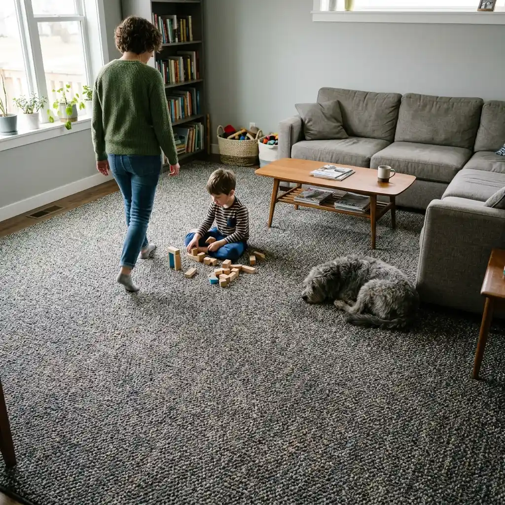 Durable carpet for a high-traffic area in a Dubai home