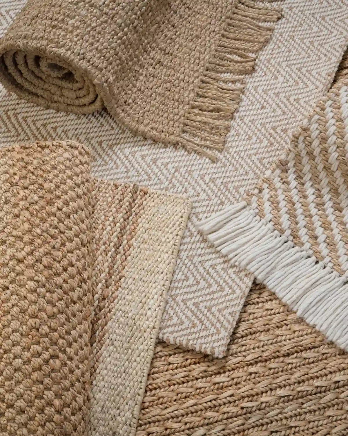 Natural jute carpet texture for living rooms in Dubai