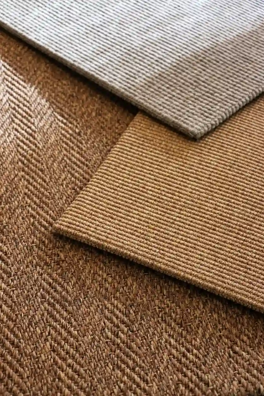 Natural sisal carpet weave texture