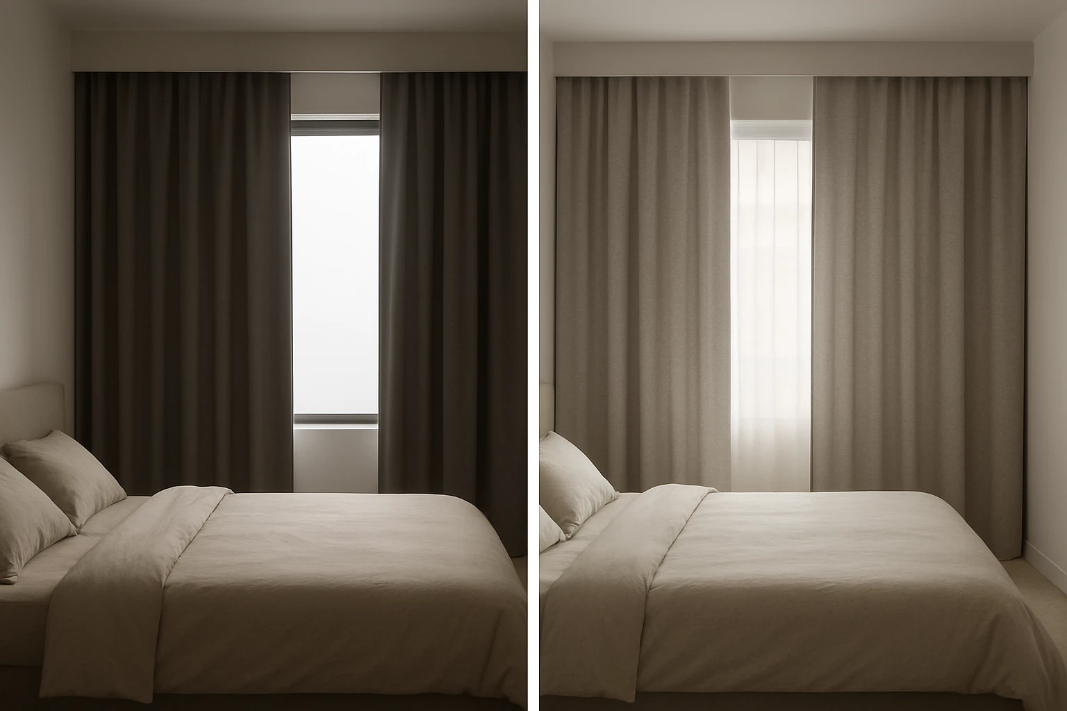 Blackout and dimout curtains compared in Dubai