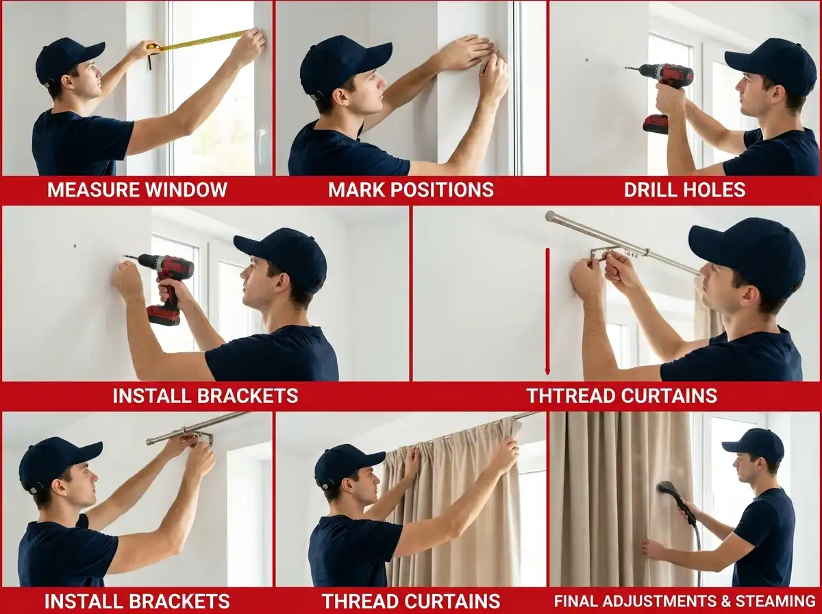 Our Curtain Installation process
