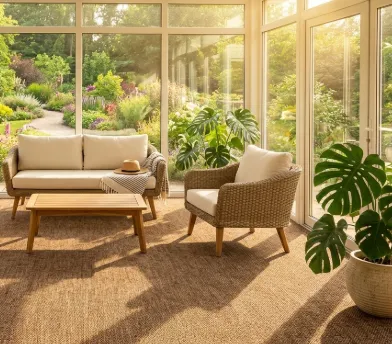 Rustic Terracotta outdoor carpet Dubai for patios and terraces