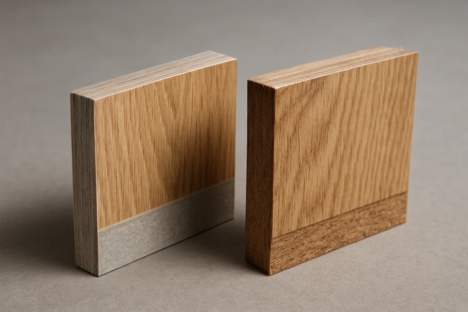 Vinyl and laminate flooring cross sections compared