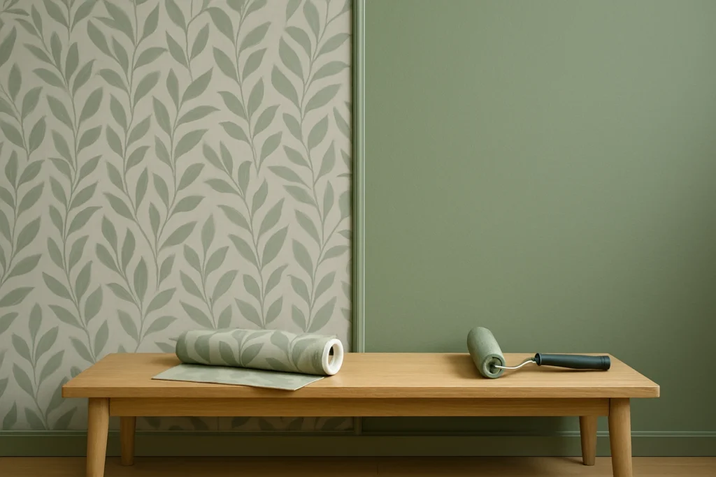 Wallpaper vs paint, patterned and solid walls