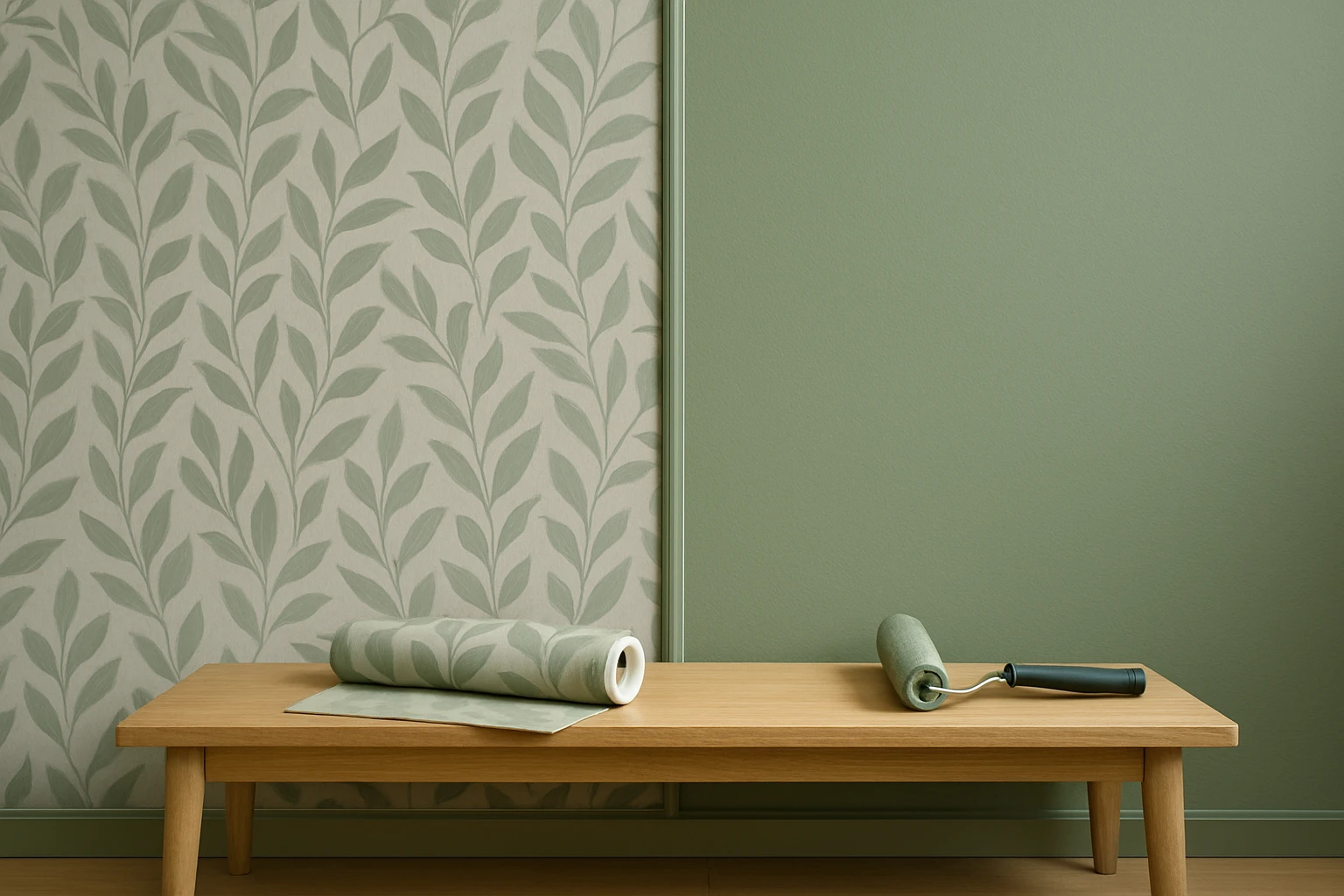 Wallpaper vs paint, patterned and solid walls