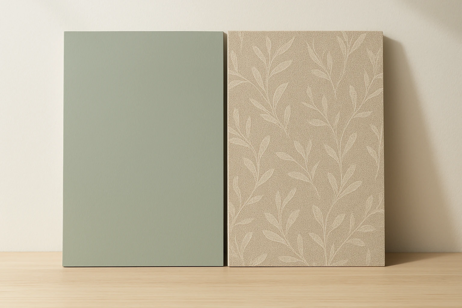 Wallpaper vs paint, wall finish samples