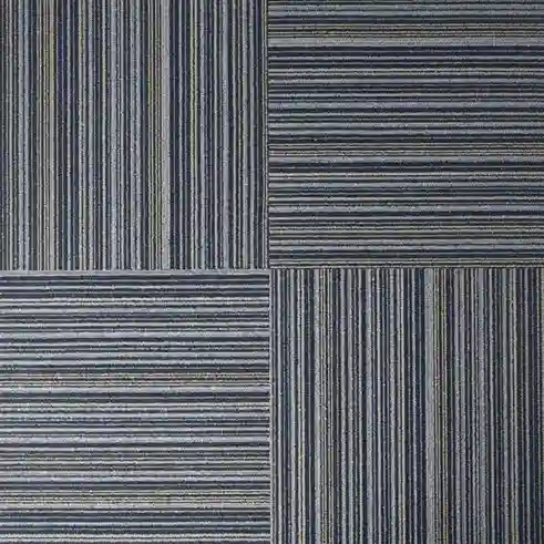 Navy Grey Stripe Rug